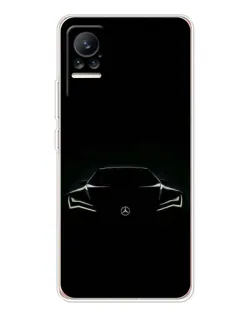 Чехол для Xiaomi Civi 1S с картинкой «Mercedes — силуэт авто» Чехол для Xiaomi Civi 1S с картинкой «Mercedes — силуэт авто»