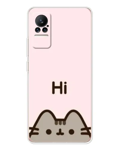 Чехол для Xiaomi Civi 1S с картинкой «Пушин говорит Hi»