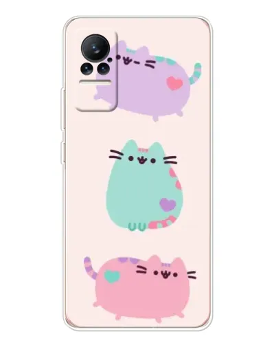 Чехол для Xiaomi Civi 1S с картинкой «Pusheen трио»