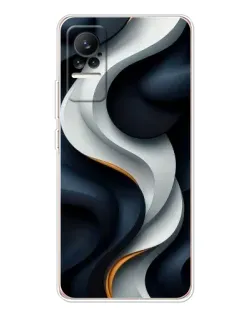 Чехол для Xiaomi Civi 1S с картинкой «Объемные черно-белые ленты» Чехол для Xiaomi Civi 1S с картинкой «Объемные черно-белые ленты»