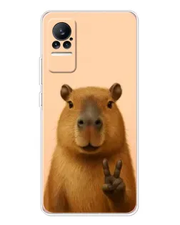 Чехол для Xiaomi Civi 1S с картинкой «Капибара виктория»