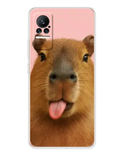 Чехол для Xiaomi Civi 1S с картинкой «Капибара с языком»