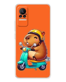 Чехол для Xiaomi Civi 1S с картинкой «Капибара на скутере»