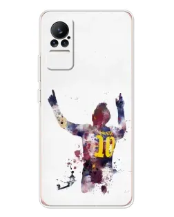 Чехол для Xiaomi Civi 1S с картинкой «Акварельный Месси Барселона»