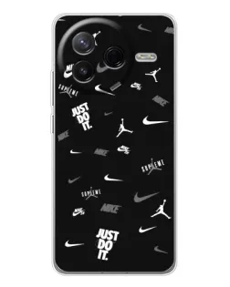 Чехол для Xiaomi Civi 4Pro с картинкой «Nike Black Pattern»