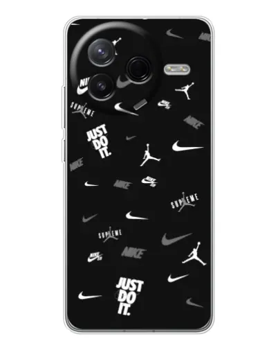 Чехол для Xiaomi Civi 4Pro с картинкой «Nike Black Pattern»