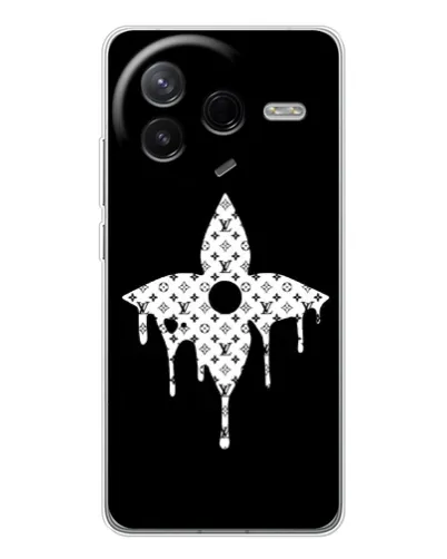 Чехол для Xiaomi Civi 4Pro с картинкой «Цветочная монограмма»