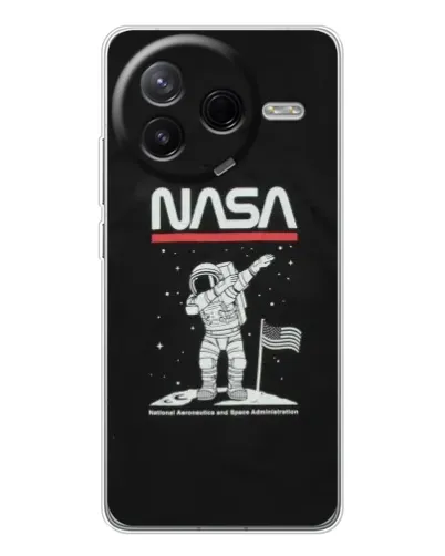 Чехол для Xiaomi Civi 4Pro с картинкой «NASA — шагаем по Луне»