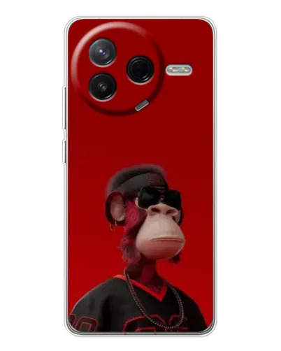 Чехол для Xiaomi Civi 4Pro с картинкой «Bored Ape в красном» Чехол для Xiaomi Civi 4Pro с картинкой «Bored Ape в красном»