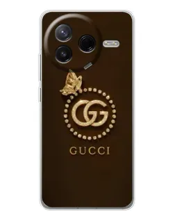 Чехол для Xiaomi Civi 4Pro с картинкой «Gucci — золотая бабочка»