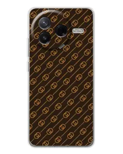 Чехол для Xiaomi Civi 4Pro с картинкой «Gucci — золотые диагонали»