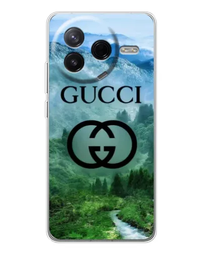 Чехол для Xiaomi Civi 4Pro с картинкой «Gucci — горный пейзаж»