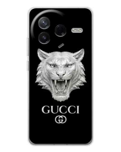 Чехол для Xiaomi Civi 4Pro с картинкой «Gucci — серебряный лев» Чехол для Xiaomi Civi 4Pro с картинкой «Gucci — серебряный лев»