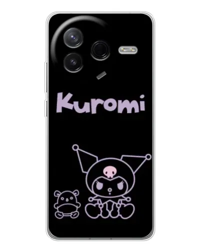 Чехол для Xiaomi Civi 4Pro с картинкой «Kuromi — черный минимализм» Чехол для Xiaomi Civi 4Pro с картинкой «Kuromi — черный минимализм»