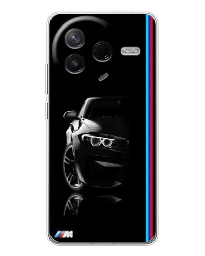 Чехол для Xiaomi Civi 4Pro с картинкой «Силуэт BMW в темноте»