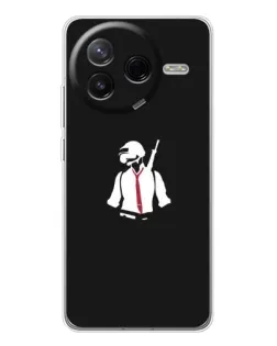 Чехол для Xiaomi Civi 4Pro с картинкой «PUBG — силуэт воина»