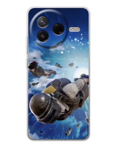 Чехол для Xiaomi Civi 4Pro с картинкой «Десант PUBG — прыжок»
