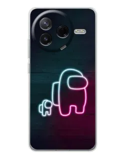 Чехол для Xiaomi Civi 4Pro с картинкой «Among Us неон-арт»