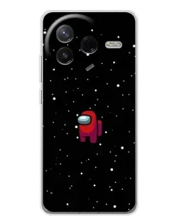 Чехол для Xiaomi Civi 4Pro с картинкой «Красный Among Us»