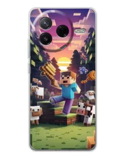 Чохол для Xiaomi Civi 4Pro з картинкою «Стів на фермі» Чохол для Xiaomi Civi 4Pro з картинкою «Стів на фермі»