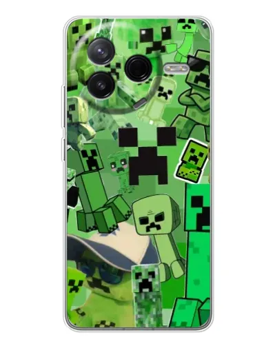 Чехол для Xiaomi Civi 4Pro с картинкой «Криперы Minecraft» Чехол для Xiaomi Civi 4Pro с картинкой «Криперы Minecraft»