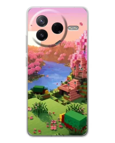 Чехол для Xiaomi Civi 4Pro с картинкой «Розовое дерево Minecraft» Чехол для Xiaomi Civi 4Pro с картинкой «Розовое дерево Minecraft»