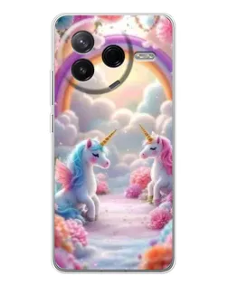 Чехол для Xiaomi Civi 4Pro с картинкой «Радуга и единороги» Чехол для Xiaomi Civi 4Pro с картинкой «Радуга и единороги»