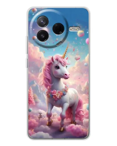 Чехол для Xiaomi Civi 4Pro с картинкой «Единорог среди облаков»