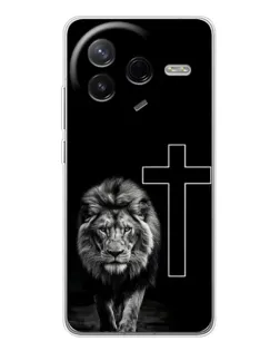 Чохол для Xiaomi Civi 4Pro з картинкою «Лев та Хрест» Чохол для Xiaomi Civi 4Pro з картинкою «Лев та Хрест»