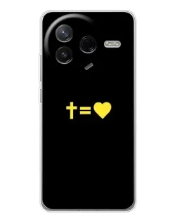 Чехол для Xiaomi Civi 4Pro с картинкой «Сердце и Крест»