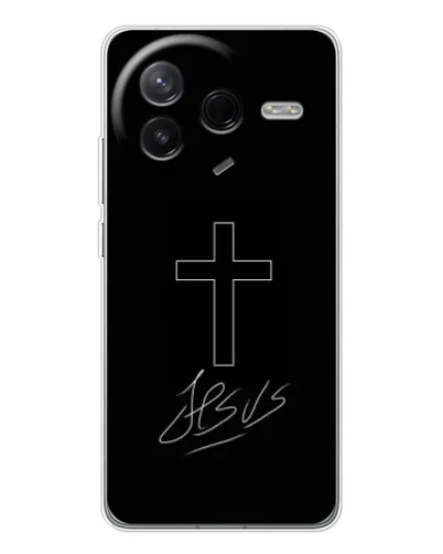 Чехол для Xiaomi Civi 4Pro с картинкой «Графический крест Jesus» Чехол для Xiaomi Civi 4Pro с картинкой «Графический крест Jesus»