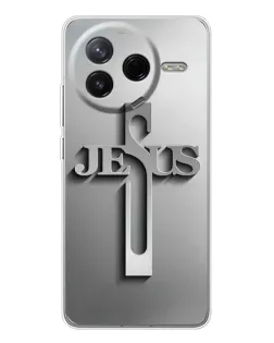 Чехол для Xiaomi Civi 4Pro с картинкой «Металлический крест Jesus» Чехол для Xiaomi Civi 4Pro с картинкой «Металлический крест Jesus»