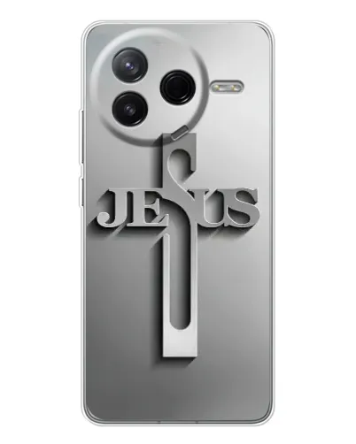 Чехол для Xiaomi Civi 4Pro с картинкой «Металлический крест Jesus» Чехол для Xiaomi Civi 4Pro с картинкой «Металлический крест Jesus»