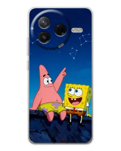 Чехол для Xiaomi Civi 4Pro с картинкой «Губка Боб и Патрик ночью» Чехол для Xiaomi Civi 4Pro с картинкой «Губка Боб и Патрик ночью»