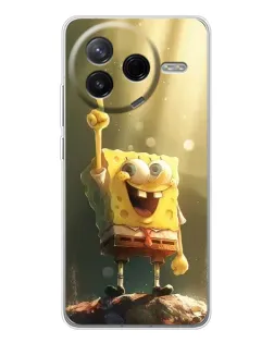 Чехол для Xiaomi Civi 4Pro с картинкой «Сияющий Спанч Боб»