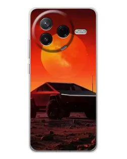 Чехол для Xiaomi Civi 4Pro с картинкой «Cybertruck на Марсе»