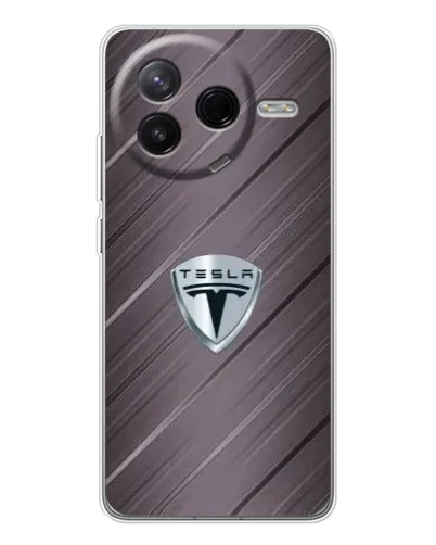 Чехол для Xiaomi Civi 4Pro с картинкой «Металлическая текстура Tesla»