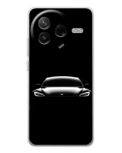 Чехол для Xiaomi Civi 4Pro с картинкой «Фары Tesla Night»