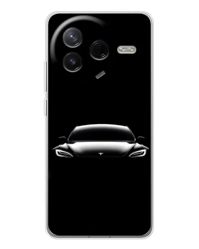 Чехол для Xiaomi Civi 4Pro с картинкой «Фары Tesla Night»