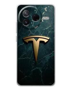 Чехол для Xiaomi Civi 4Pro с картинкой «Мраморная Tesla Gold»