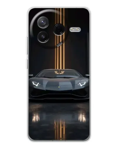 Чехол для Xiaomi Civi 4Pro с картинкой «Lamborghini золотые линии»