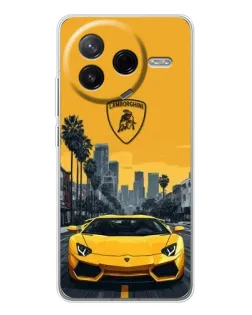 Чехол для Xiaomi Civi 4Pro с картинкой «Желтый Lamborghini город» Чехол для Xiaomi Civi 4Pro с картинкой «Желтый Lamborghini город»