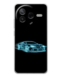 Чехол для Xiaomi Civi 4Pro с картинкой «Неоновый контур Lamborghini» Чехол для Xiaomi Civi 4Pro с картинкой «Неоновый контур Lamborghini»