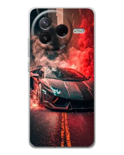 Чехол для Xiaomi Civi 4Pro с картинкой «Lamborghini красный дым»