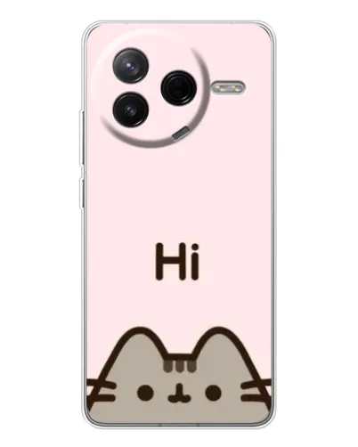 Чехол для Xiaomi Civi 4Pro с картинкой «Пушин говорит Hi»