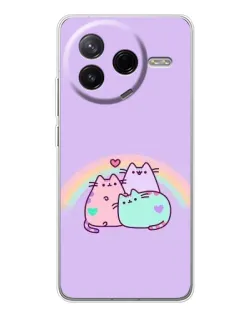 Чехол для Xiaomi Civi 4Pro с картинкой «Радужные Пушины»