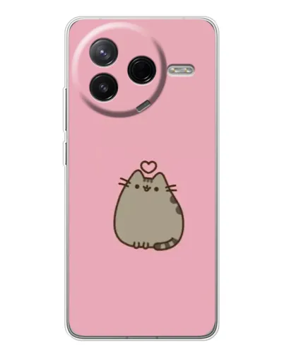Чехол для Xiaomi Civi 4Pro с картинкой «Pusheen сердце»