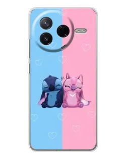 Чехол для Xiaomi Civi 4Pro с картинкой «Stitch и Angel Love»