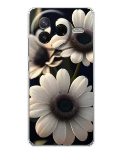 Чехол для Xiaomi Civi 4Pro с картинкой «Белые маргаритки макро»