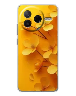 Чехол для Xiaomi Civi 4Pro с картинкой «Золотые лепестки»